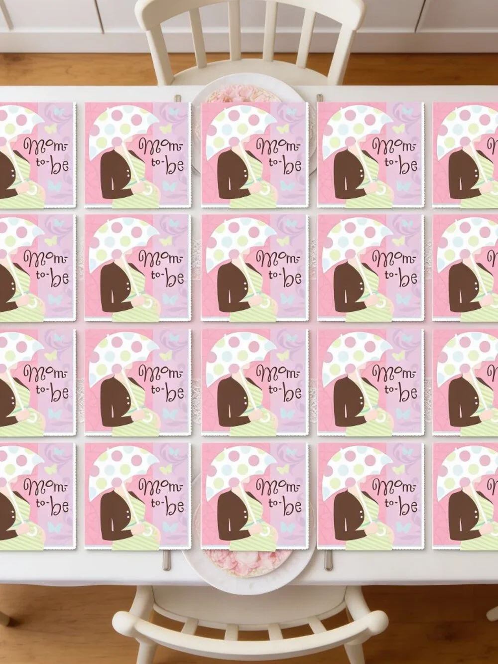 Great Expectations Mom to Be Baby Shower Napkins 36ct - Pink & Green 6.5